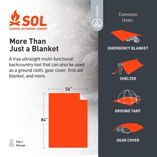 Foto 3 | Foto 3 | Manta De Emergencia S.o.l. Survive Al Aire Libre Durante Más Tiempo 142 X 213 Cm - Venta Internacional.