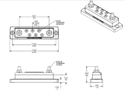 Foto 2 | Foto 2 | Busbar Blue Sea Systems 2128 250a Maxibus Con 6 Tornillos - Venta Internacional.