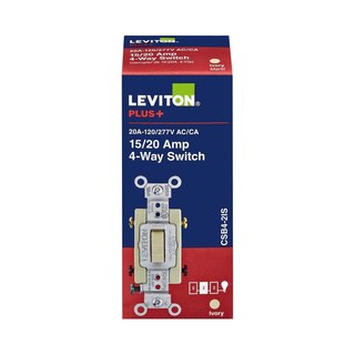 Foto 1 | Foto 1 | Ac Quiet Switch Leviton 20 A 4 Vías Marfil Paquete De 1 Unidad - Venta Internacional.