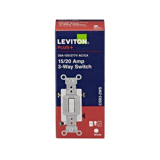 Foto 1 | Foto 1 | Ac Quiet Switch Leviton 20 A 3 Vías Blanco Paquete De 1 Unidad - Venta Internacional.