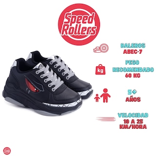 Foto 4 | Foto 4 | Tenis Patín Speed Rollers Style Dark Smile Negro