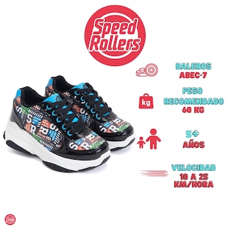Foto 4 | Foto 4 | Tenis Patín Speed Rollers Style Street Skate Negro