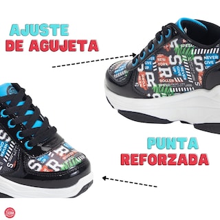 Foto 6 | Foto 6 | Tenis Patín Speed Rollers Style Street Skate Negro