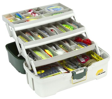 Foto 2 | Foto 2 | Tackle Box Plano 3 Bandejas Con Doble Acceso Desde La Parte Superior Color Verde Oscuro - Venta Internacional.