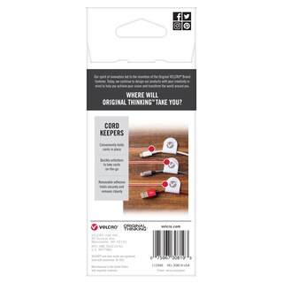 Foto 7 | Foto 7 | Adhesivo Extraíble Para Sujetacables Marca Velcro Cord Keepers Paquete De 5 - Venta Internacional.