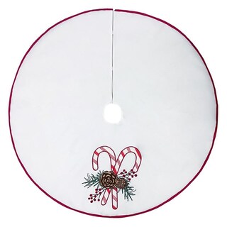 Foto 1 | Foto 1 | Bastón De Caramelo Blanco Tree Skirt Celebrations 122 X 122 Cm - Venta Internacional.
