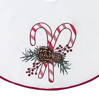 Foto 2 | Foto 2 | Bastón De Caramelo Blanco Tree Skirt Celebrations 122 X 122 Cm - Venta Internacional.