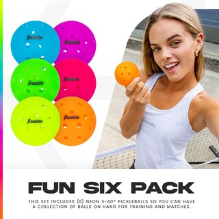 Foto 3 | Foto 3 | Pickleball Franklin Sports Neon X-40 Outdoor Paquete De 6 Unidades - Venta Internacional.
