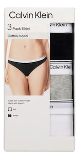 Foto 1 | Foto 1 | Calzones Bikini Calvin Klein Set Para Mujer Super Suave 3 Piezas Stretch