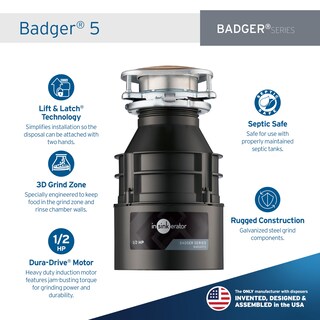 Foto 2 | Foto 2 | Triturador De Basura Insinkerator Badger 5 1/2 Hp Negro 120 V - Venta Internacional.