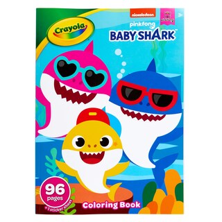 Foto 1 | Foto 1 | Libro De Colorear Crayola Baby Shark 96 Páginas Con Pegatinas - Venta Internacional.