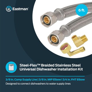 Foto 2 | Foto 2 | Kit De Instalación Para Lavavajillas Eastman De 6 Pies Con Acero Inoxidable - Venta Internacional.