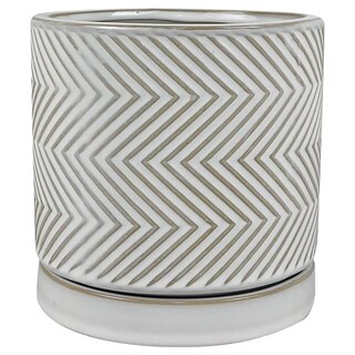 Foto 1 | Foto 1 | Planter Border Concepts Diseño De Cruz De Cerámica 15 Cm Color Blanco - Venta Internacional.