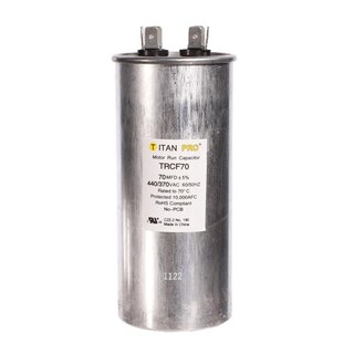 Foto 1 | Foto 1 | Condensador De Funcionamiento Redondo Titan Pro 70uf 440v Mfd Trcf70 - Venta Internacional.