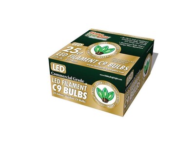 Foto 1 | Foto 1 | Bombillas Led De Filamento C9 Luces Navideñas Brillantes Color Verde Paquete De 25 - Venta Internacional.