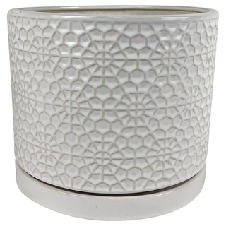 Foto 1 | Foto 1 | Maceta Border Concepts De Cerámica Amelia White 30 Cm - Venta Internacional.