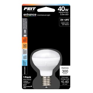 Foto 1 | Foto 1 | Bombilla Led Feit R14 E26 (mediana) Ajustable Blanca 3 3 W Paquete De 1 - Venta Internacional.