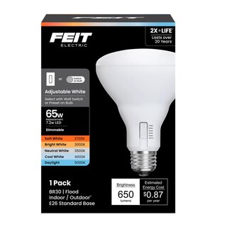 Foto 1 | Foto 1 | Bombilla Led Feit Br30 E26 (mediana) Ajustable Blanca 7 2 W 650 Lm - Venta Internacional.