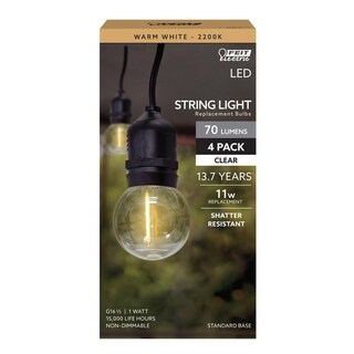Foto 1 | Foto 1 | Bombilla Led De Filamento Feit G16 E26 (mediana) Blanca Cálida 1 W Paquete De 4 - Venta Internacional.