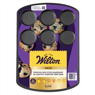 Foto 2 | Foto 2 | Molde Para Magdalenas Wilton Gold Con 12 Cavidades Tapa Para Magdalenas 28 X 41 Cm Acero - Venta Internacional.