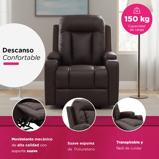Foto 3 | Foto 3 | Sillón Tauber Elevador Reclinable Con Masaje Cafe