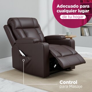 Foto 4 | Foto 4 | Sillón Tauber Elevador Reclinable Con Masaje Cafe