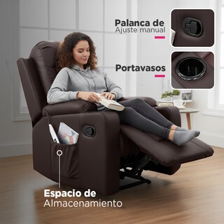 Foto 6 | Foto 6 | Sillón Tauber Elevador Reclinable Con Masaje Cafe