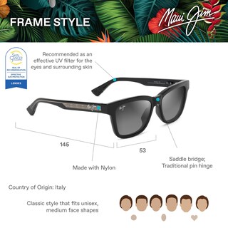 Foto 6 | Foto 6 | Gafas De Sol Maui Jim Hookipa Polarizadas Sin Montura Color Azul Hawaii - Venta Internacional.