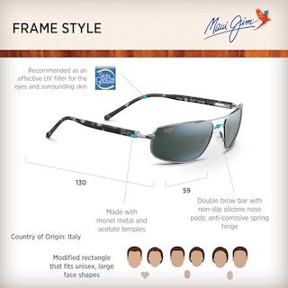 Foto 6 | Foto 6 | Gafas De Sol Maui Jim Kahuna Polarizadas Gris Plomizo Para Hombre - Venta Internacional.