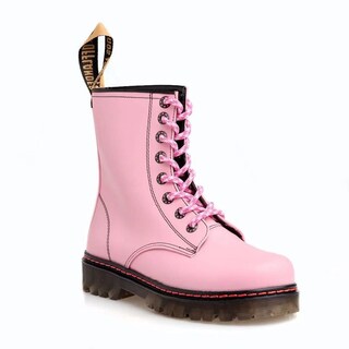 Foto 3 | Foto 3 | Botas Offlander Tipo Militar Piel Napa Rosa Pastel