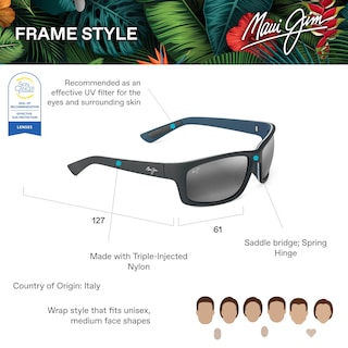 Foto 6 | Foto 6 | Gafas De Sol Maui Jim Kanaio Coast Polarizadas En Negro Mate - Venta Internacional.