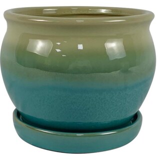 Foto 1 | Foto 1 | Maceta Border Concepts Archdale Ceramic 7 Cm De Alto X 21 Cm De Ancho Musgo - Venta Internacional.