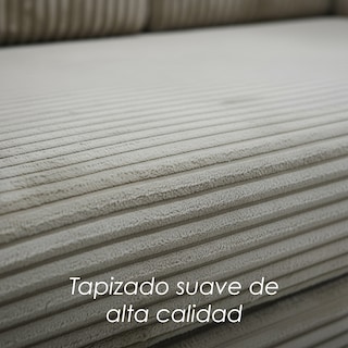 Foto 8 | Foto 8 | Sofá Cama Terni 2 Plazas Comprimido Beige Múltiples Configuraciones Ilios Innova. Memory Foam Tapiz Chenille Acanalado