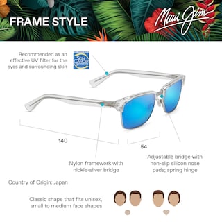 Foto 6 | Foto 6 | Gafas De Sol Maui Jim Kawika Polarized Classic Crystal/blue - Venta Internacional.