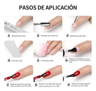 Foto 4 | Foto 4 | Kit Para Uñas Esmaltes Lampara Uv Kit Decoracion Uñas