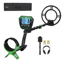 ''detector De Metales Con Pantalla Lcd Con Batería Y Pala Verde ''