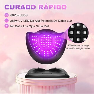 Foto 3 | Foto 3 | Lámpara De Uñas Led Secador De Uñas Máquina Con 4 Ajustes De Temporizador Y Pantalla Lcd Con Sensor Automático Lámpara De Gel