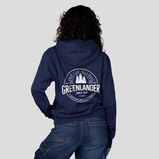 Foto 4 | Foto 4 | Sudadera Greenlander Con Gorro Hoodie Casual Para Mujer Azul Marino