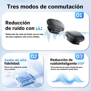 Foto 5 | Foto 5 | Micrófonos Inalambricos Y Magneticos Cancelación Ruido Negro