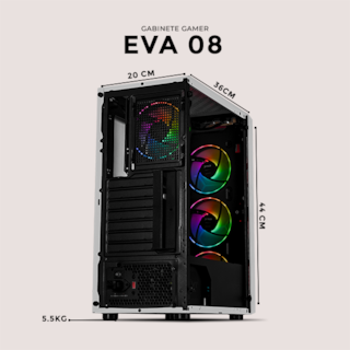 Foto 6 | Foto 6 | Gabinete Xtreme Pc Gaming Evangelion 08 Comic Edition Media Torre 4 Fan Argb Blanco Cxtev8wt