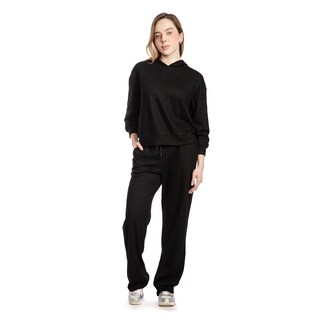 Foto 1 | Foto 1 | Set Acanalado Con Capucha /juvenil 0289 (negro) Negro