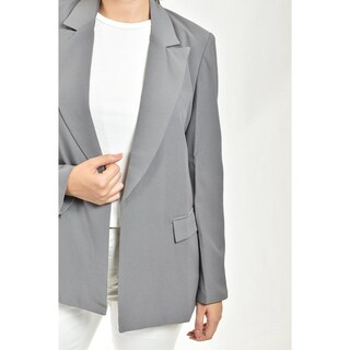 Foto 4 | Foto 4 | Blazer Clásico Con Bolsillos Roman Fashion /juvenil 3260 (gris) Gris