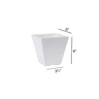 Foto 3 | Foto 3 | Maceta Novelty Ella Cuadrada Blanca 15x15x15 Cm - Venta Internacional.