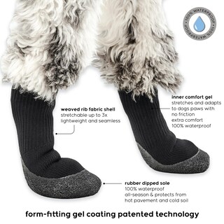 Foto 2 | Foto 2 | Botas Para Perros Goo Eez Lites Negras 2xs Paquete De 4 - Venta Internacional.