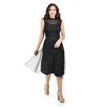 Falda Midi De Tul Con Lunares Roman Fashion /juvenil 101 (negro) Negro