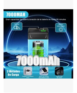 Foto 4 | Foto 4 | Ducha Portátil 7000mah Recargable 3 Modos Manguera 2m Usb Azul