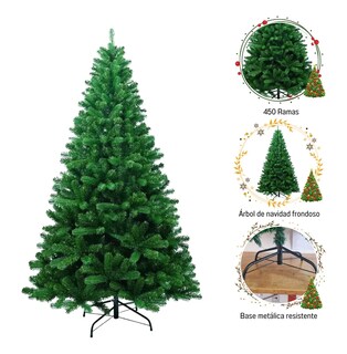 Foto 4 | Foto 4 | ''árbol Pino Navidad Belug Artificial Base Metal 1.6 Mts 450 Ramas Color Verde Oscuro ''