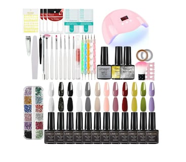 Foto 1 | Foto 1 | Kit Lampara Uña Uv Gel 54w 12 Esmaltes Mate Cepillo Manicure