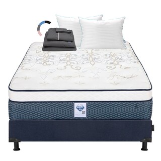 Foto 1 | Foto 1 | Colchón Spring Air Cantabria Matrimonial+ Box Dicasa + Almohada Royal Twin + Juego De Sábanas Royal