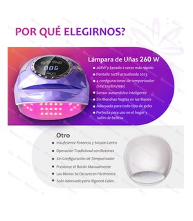 Foto 2 | Foto 2 | Lámpara De Uñas 268w 70 Led Secadora Uñas Uv